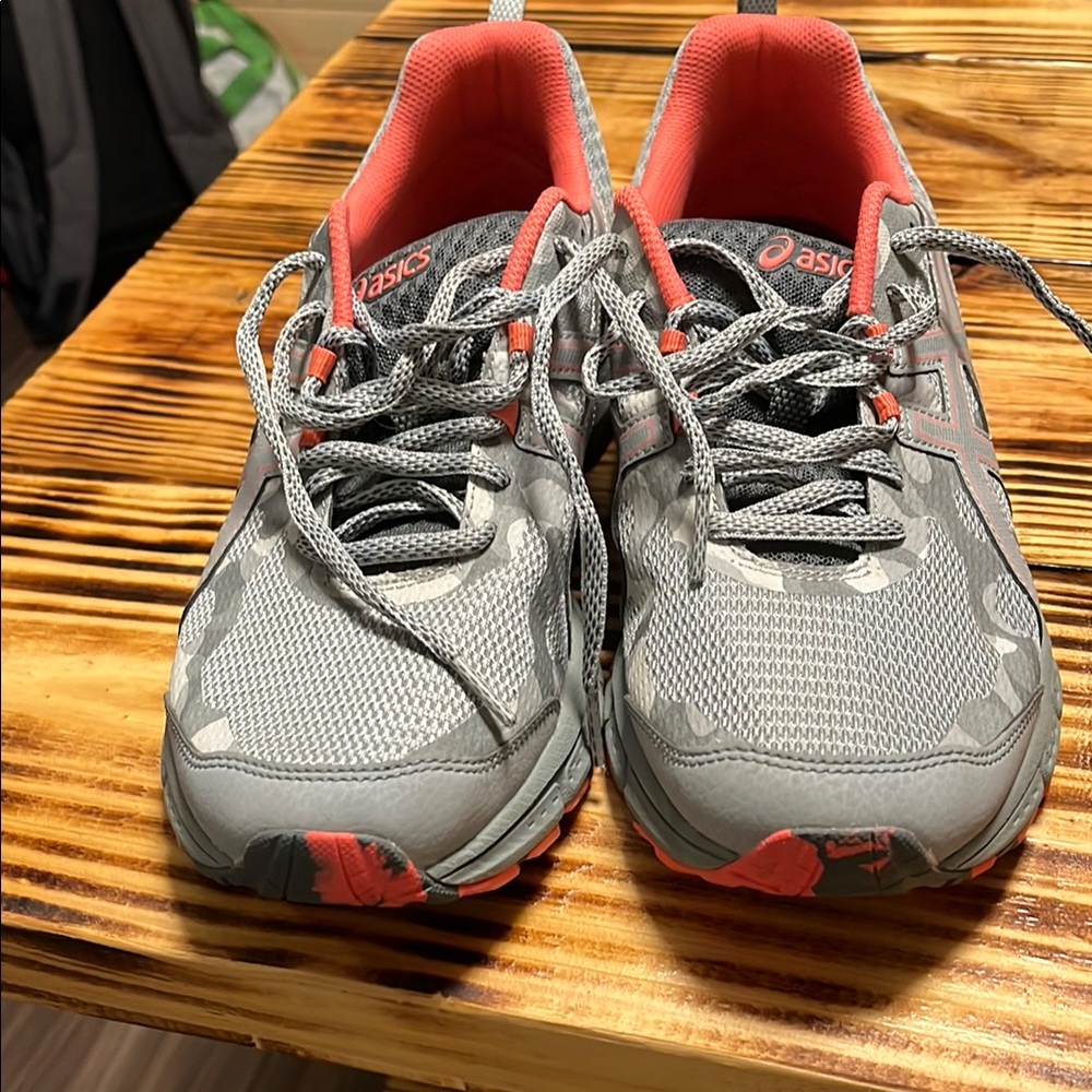 Asics Gray and Pink Athletic Sneakers - Picture 7 of 9